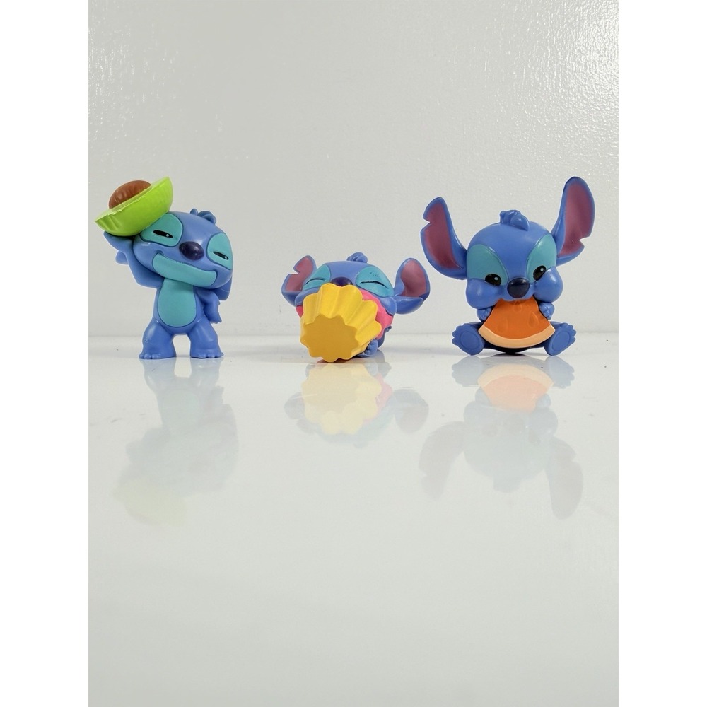 Disney Stitch Feed Me Series‎ Lot Of 3 Avocado Cupcake Orange Slice